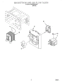 05 - Magnetron And Air Flow parts for Whirlpool Microwave CMT061SGW0 from AppliancePartsPros.com