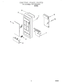 02 - Control Panel parts for Whirlpool Microwave CMT135SGW0 from AppliancePartsPros.com