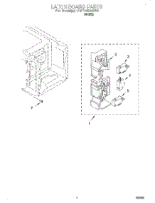 04 - Latch Board parts for Whirlpool Microwave CMT135SGW0 from AppliancePartsPros.com