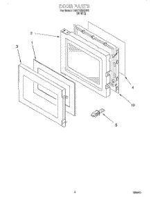 02 - Door parts for Whirlpool Microwave CMT102SGW0 from AppliancePartsPros.com