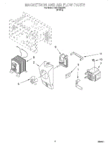 05 - Magnetron And Air Flow parts for Whirlpool Microwave CMT102SGW0 from AppliancePartsPros.com