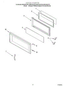 02 - Door parts for Whirlpool Microwave MH8150XJT0 from AppliancePartsPros.com
