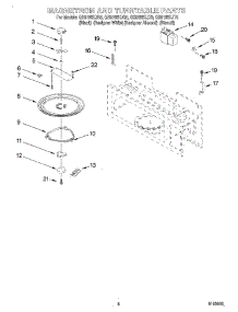 05 - Magnetron And Turntable parts for Whirlpool Microwave GH8155XJZ0 from AppliancePartsPros.com