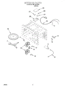 04 - Interior parts for Whirlpool Microwave CMT101SGW0 from AppliancePartsPros.com