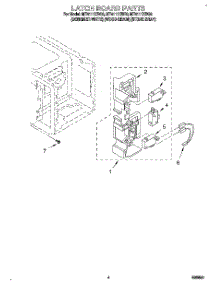 04 - Latch Board parts for Whirlpool Microwave MT4111XBQ0 from AppliancePartsPros.com