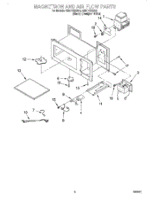 05 - Magnetron And Airflow parts for Whirlpool Microwave GH9115XEB0 from AppliancePartsPros.com