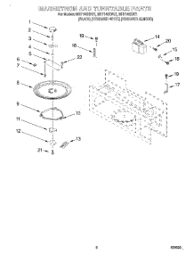 05 - Magnetron And Turntable parts for Whirlpool Microwave MH7140XFB1 from AppliancePartsPros.com