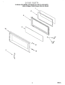02 - Door parts for Whirlpool Microwave GH7145XFQ0 from AppliancePartsPros.com