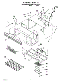 03 - Cabinet Parts parts for Whirlpool Microwave GH9115XEQ1 from AppliancePartsPros.com