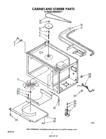 03 - Cabinet And Stirrer parts for Whirlpool Microwave MW8600XS1 from AppliancePartsPros.com