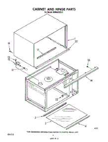 04 - Cabinet And Hinge parts for Whirlpool Microwave MW8600XS1 from AppliancePartsPros.com
