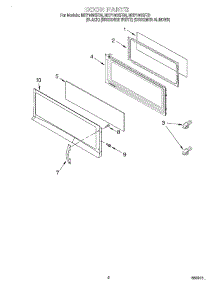 02 - Door parts for Whirlpool Microwave MH7140XFB0 from AppliancePartsPros.com