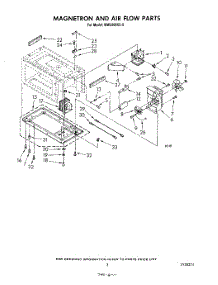 03 - Magnetron And Airflow parts for Whirlpool Microwave MW3200XS0 from AppliancePartsPros.com