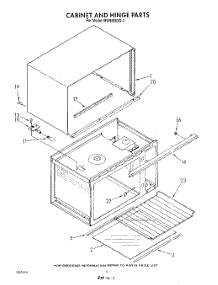 04 - Cabinet And Hinge parts for Whirlpool Microwave MW8650XS3 from AppliancePartsPros.com