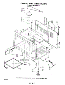 03 - Cabinet And Stirrer parts for Whirlpool Microwave MW8580XL9 from AppliancePartsPros.com