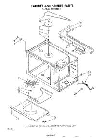 03 - Cabinet And Stirrer parts for Whirlpool Microwave MW8500XS2 from AppliancePartsPros.com