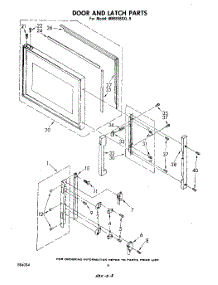 05 - Door And Latch parts for Whirlpool Microwave MW8580XL9 from AppliancePartsPros.com