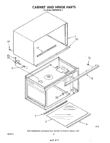 04 - Cabinet And Hinge parts for Whirlpool Microwave MW8500XS2 from AppliancePartsPros.com
