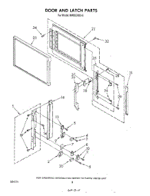 06 - Door And Latch parts for Whirlpool Microwave MW8500XS2 from AppliancePartsPros.com