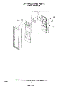 07 - Control Panel parts for Whirlpool Microwave MW8580XL9 from AppliancePartsPros.com