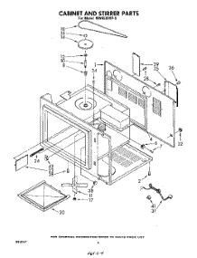 03 - Cabinet And Stirrer parts for Whirlpool Microwave MW8500XP0 from AppliancePartsPros.com