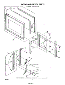 05 - Door And Latch parts for Whirlpool Microwave MW8500XP0 from AppliancePartsPros.com