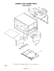 03 - Cabinet And Stirrer parts for Whirlpool Microwave MW3200XP2 from AppliancePartsPros.com