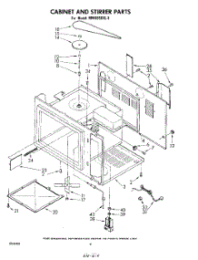 03 - Cabinet And Stirrer parts for Whirlpool Microwave MW8550XL0 from AppliancePartsPros.com