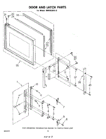 05 - Door And Latch parts for Whirlpool Microwave MW8550XL0 from AppliancePartsPros.com