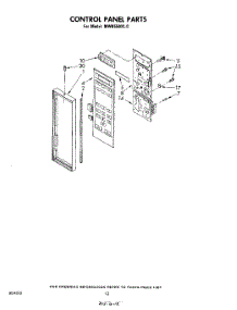 07 - Control Panel parts for Whirlpool Microwave MW8550XL0 from AppliancePartsPros.com