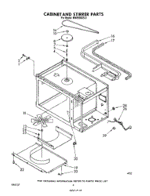 03 - Cabinet And Stirrer parts for Whirlpool Microwave MW8500XS0 from AppliancePartsPros.com