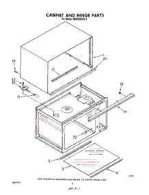 04 - Cabinet And Hinge parts for Whirlpool Microwave MW8500XS0 from AppliancePartsPros.com