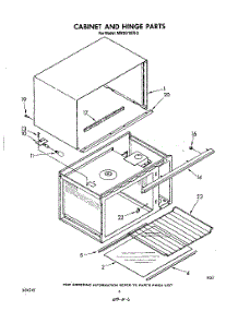 04 - Cabinet And Hinge parts for Whirlpool Microwave MW8570XR0 from AppliancePartsPros.com