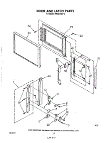 06 - Door And Latch parts for Whirlpool Microwave MW8570XR0 from AppliancePartsPros.com