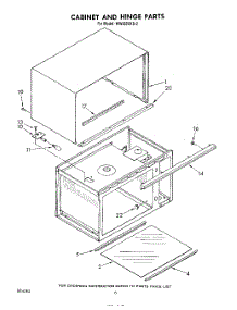 04 - Cabinet And Hinge parts for Whirlpool Microwave MW8550XS2 from AppliancePartsPros.com