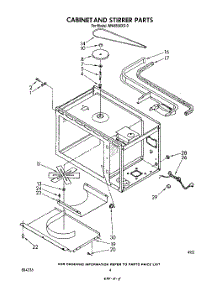 03 - Cabinet And Stirrer parts for Whirlpool Microwave MW8550XS0 from AppliancePartsPros.com
