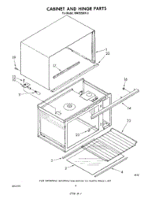 04 - Cabinet And Hinge parts for Whirlpool Microwave MW8650XR0 from AppliancePartsPros.com