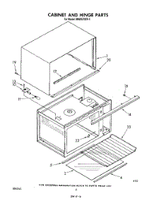 04 - Cabinet And Hinge parts for Whirlpool Microwave MW8570XR1 from AppliancePartsPros.com