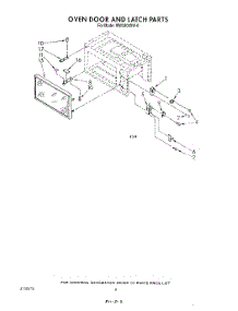 04 - Oven Door And Latch parts for Whirlpool Microwave MW3200XW0 from AppliancePartsPros.com