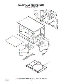 03 - Cabinet And Stirrer parts for Whirlpool Microwave MW3200XP1 from AppliancePartsPros.com