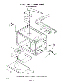 03 - Cabinet And Stirrer parts for Whirlpool Microwave MW8500XS4 from AppliancePartsPros.com