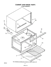 04 - Cabinet And Hinge parts for Whirlpool Microwave MW8650XS0 from AppliancePartsPros.com