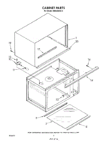 04 - Cabinet parts for Whirlpool Microwave MW8500XS4 from AppliancePartsPros.com