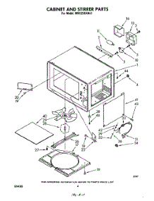 03 - Cabinet And Stirrer parts for Whirlpool Microwave MW3200XM0 from AppliancePartsPros.com