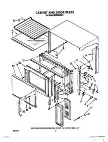04 - Cabinet And Door parts for Whirlpool Microwave MW8650XS6 from AppliancePartsPros.com