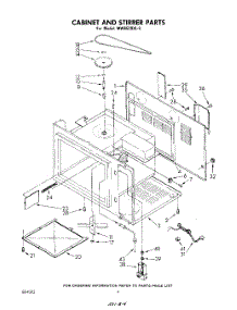 03 - Cabinet And Stirrer parts for Whirlpool Microwave MW8520XL9 from AppliancePartsPros.com
