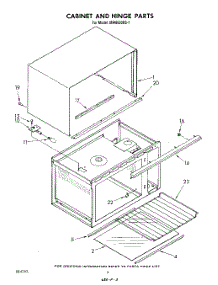 04 - Cabinet And Hinge parts for Whirlpool Microwave MW8650XS1 from AppliancePartsPros.com