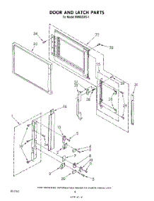 06 - Door And Latch parts for Whirlpool Microwave MW8650XS1 from AppliancePartsPros.com