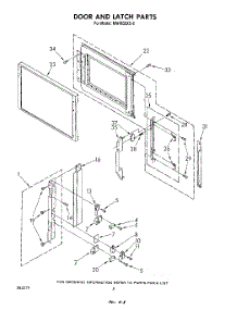 06 - Door And Latch parts for Whirlpool Microwave MW8650XS2 from AppliancePartsPros.com