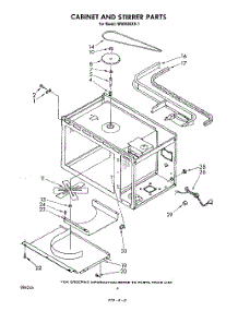 03 - Cabinet And Stirrer parts for Whirlpool Microwave MW8500XR1 from AppliancePartsPros.com